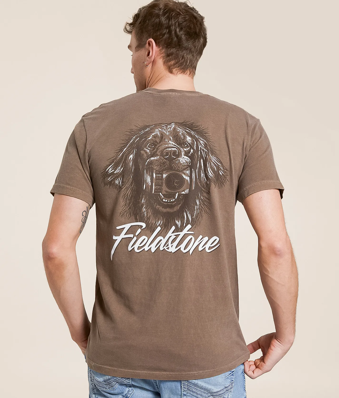 Fieldstone Beer Retriever T-Shirt Espresso Clearance