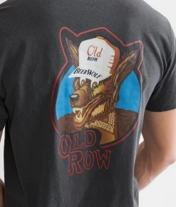 Old Row Beer Wolf T-Shirt Pepper Clearance
