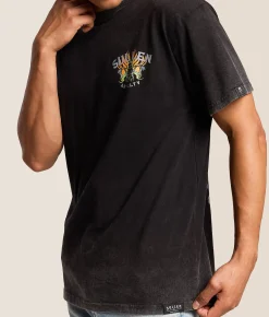 Sullen Behind Bars T-Shirt Jet Black Reverse Spray M Clearance