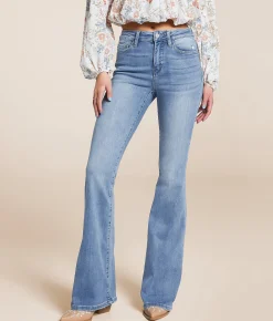 Jeans|Bottoms | VERVET by Flying Monkey Bella High Rise Flare Stretch Jean Just Fine