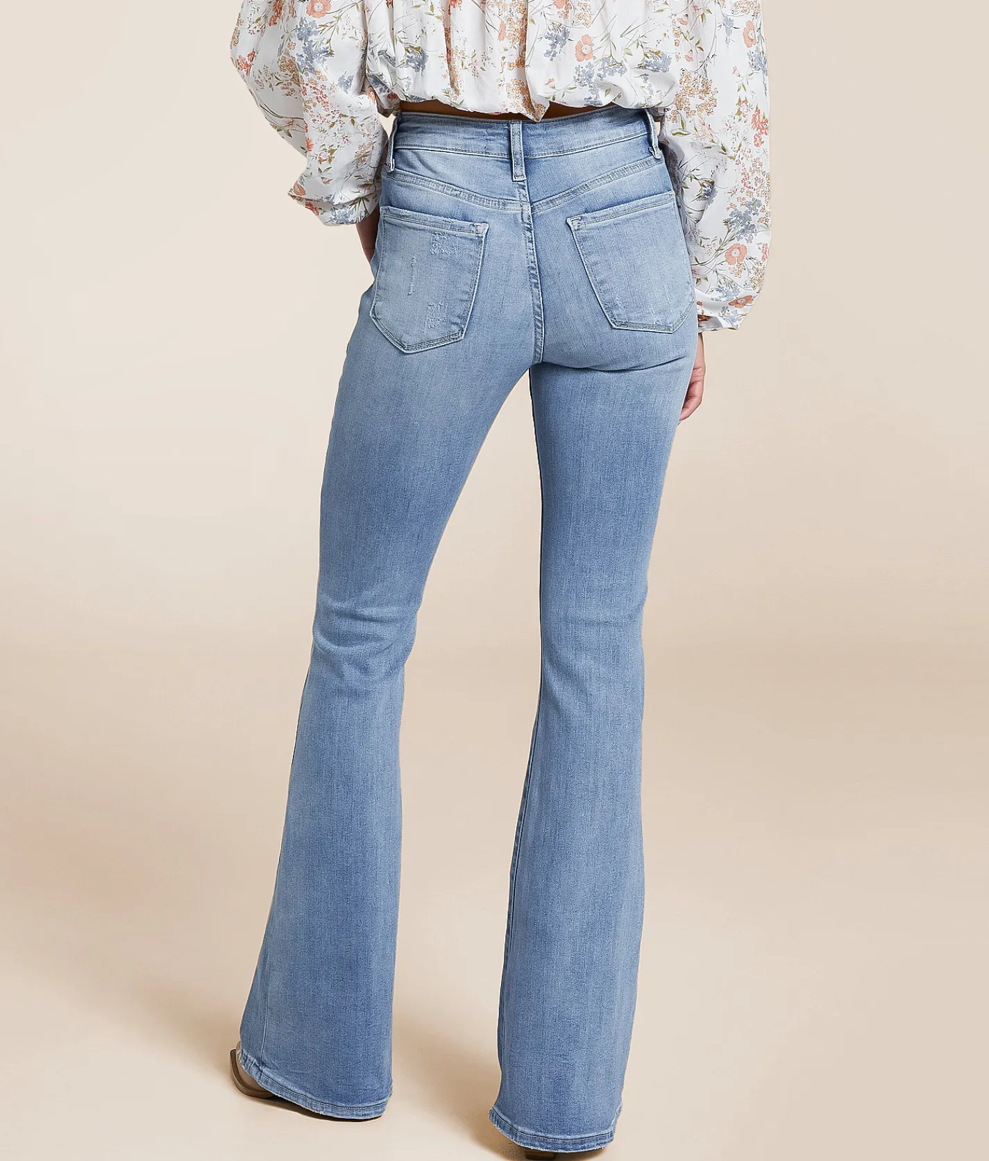 Jeans|Bottoms | VERVET by Flying Monkey Bella High Rise Flare Stretch Jean Just Fine