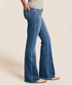 VERVET by Flying Monkey Bella High Rise Flare Stretch Jean Authenticity Best