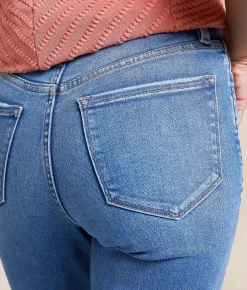 VERVET by Flying Monkey Bella High Rise Flare Stretch Jean Blue Lotus Outlet