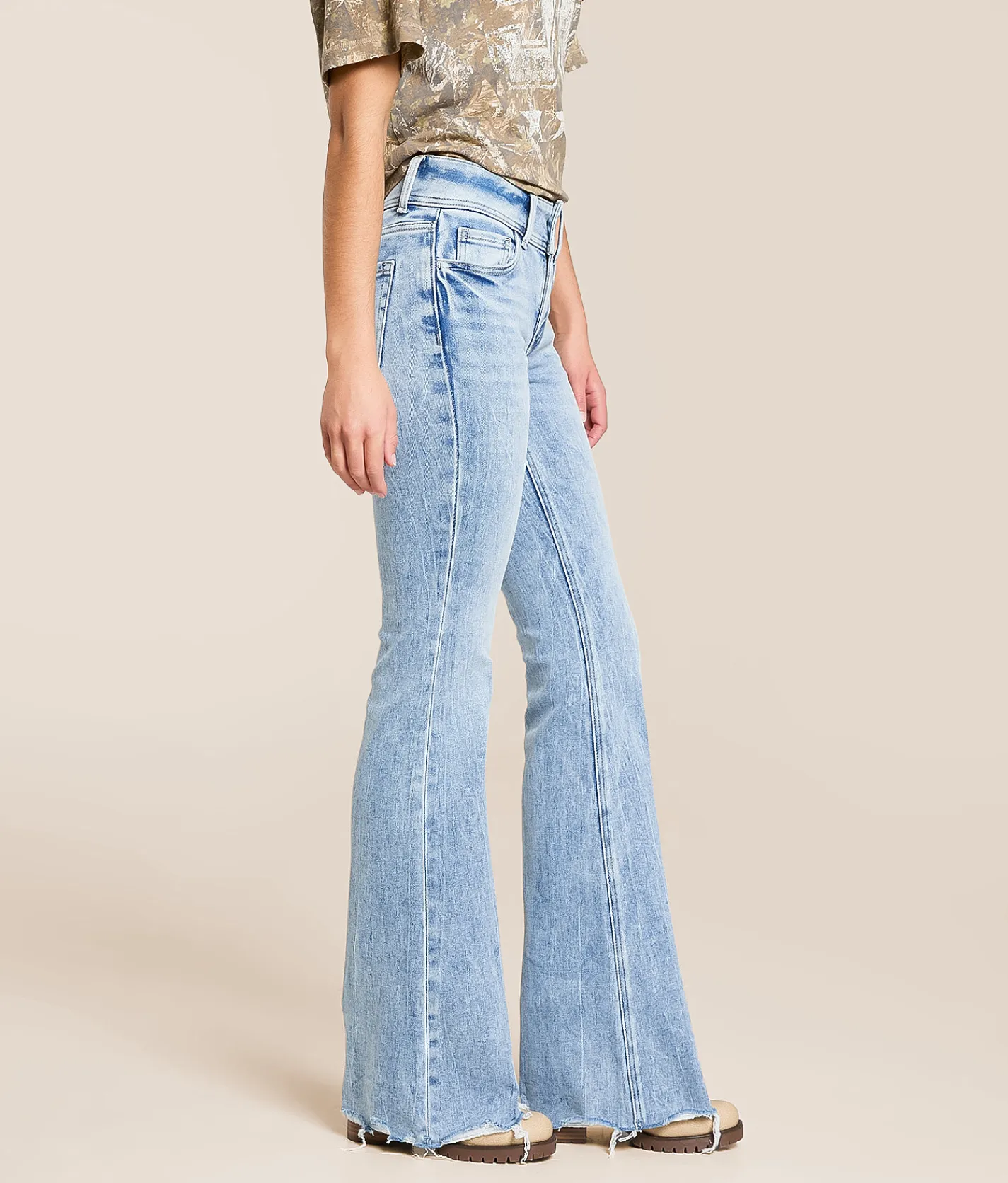 Bottoms | VERVET by Flying Monkey Bella Mid-Rise Flare Stretch Jean Togetherness