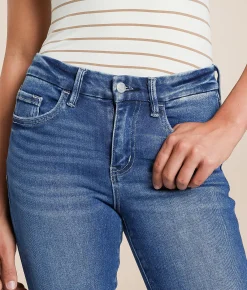 Jeans|Bottoms | VERVET by Flying Monkey Bella Mid-Rise Flare Stretch Jean Brilliant Radiance