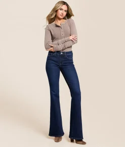 Jeans | VERVET by Flying Monkey Bella Mid-Rise Flare Stretch Jean We Found Love