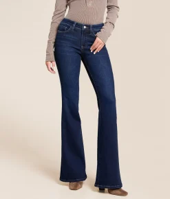 VERVET by Flying Monkey Bella Mid-Rise Flare Stretch Jean We Found Love Discount