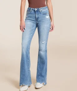 Jeans | VERVET by Flying Monkey Bella Mid-Rise Flare Stretch Jean Elegant Grace