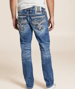 Rock Revival Benjamin Slim Straight Stretch Jean Benjamin SJ202 New