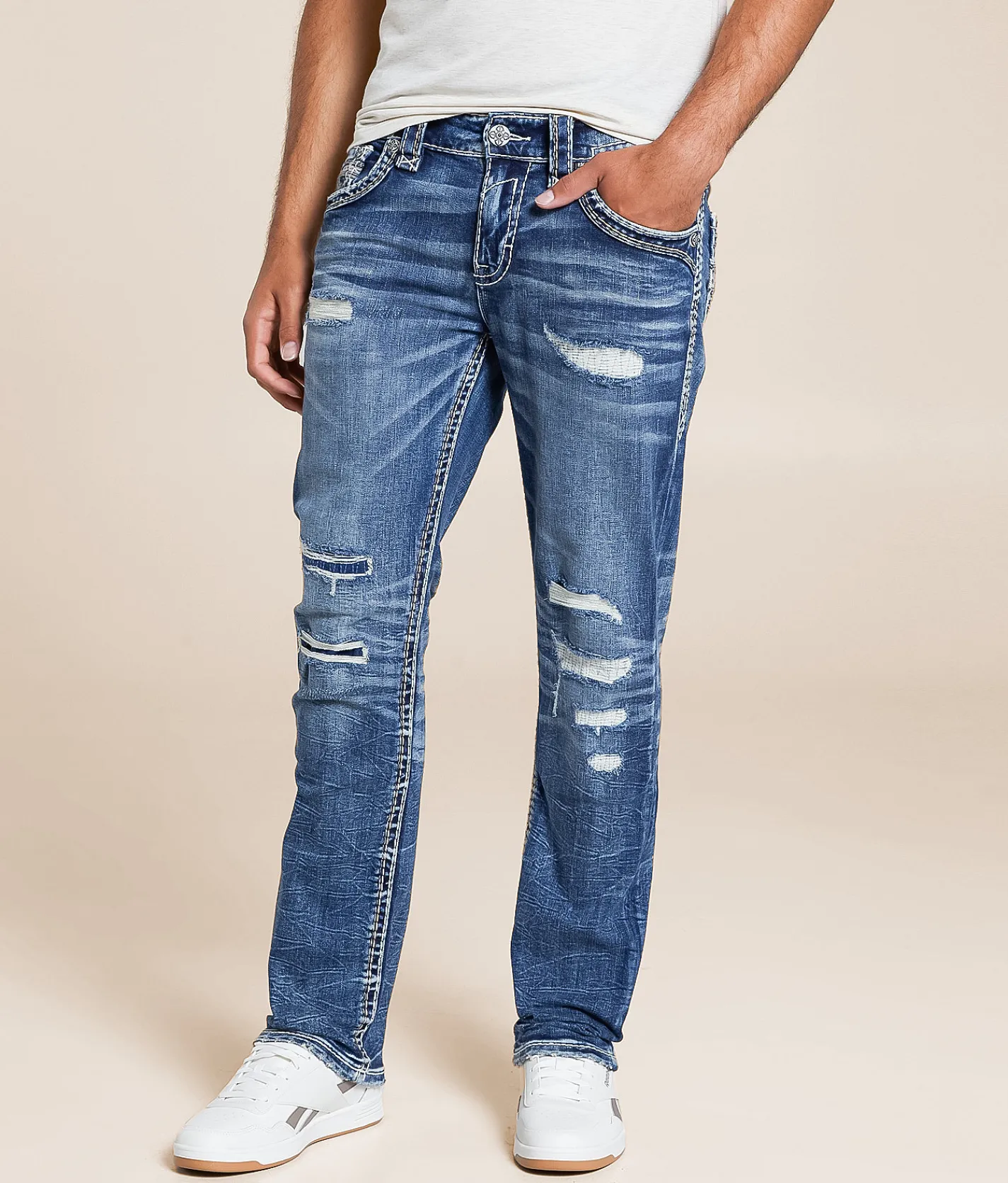Jeans | Rock Revival Benjamin Slim Straight Stretch Jean Benjamin SJ202