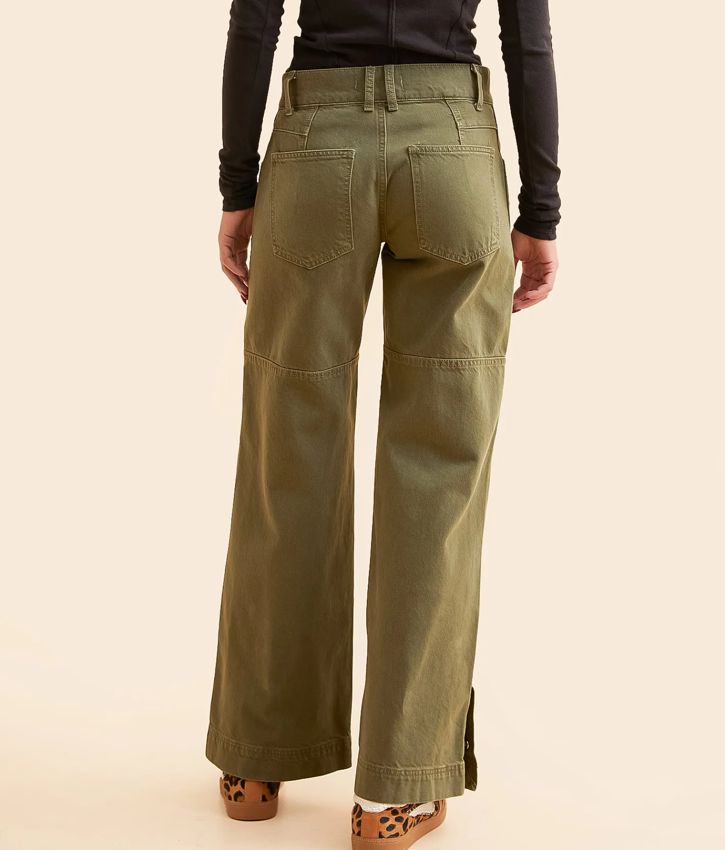 Bottoms|Jeans | Free People Benji Relaxed Wide Leg Jean Army