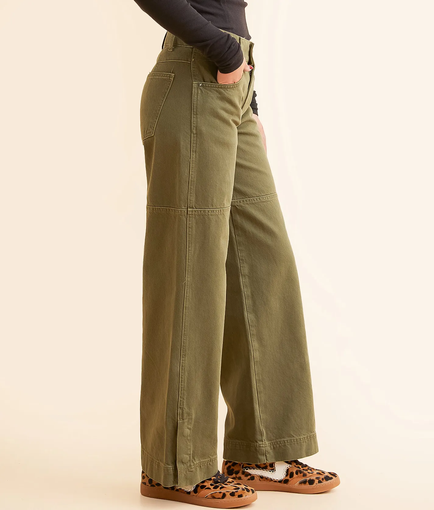 Bottoms|Jeans | Free People Benji Relaxed Wide Leg Jean Army