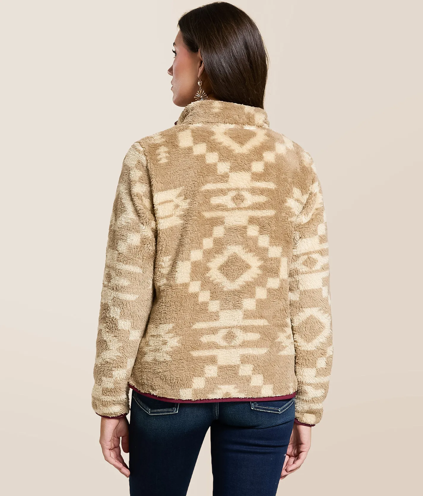 Ariat Berber Fleece Pullover Lone Ridge Print