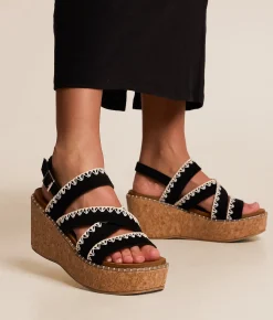 Very G Bethany Whip Stitch Wedge Sandal Blush Best