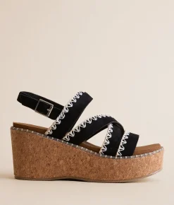 Very G Bethany Whip Stitch Wedge Sandal Blush Best