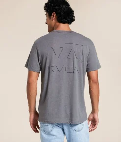 Tops|Graphic T-Shirts | RVCA Bevelled T-Shirt Smoke