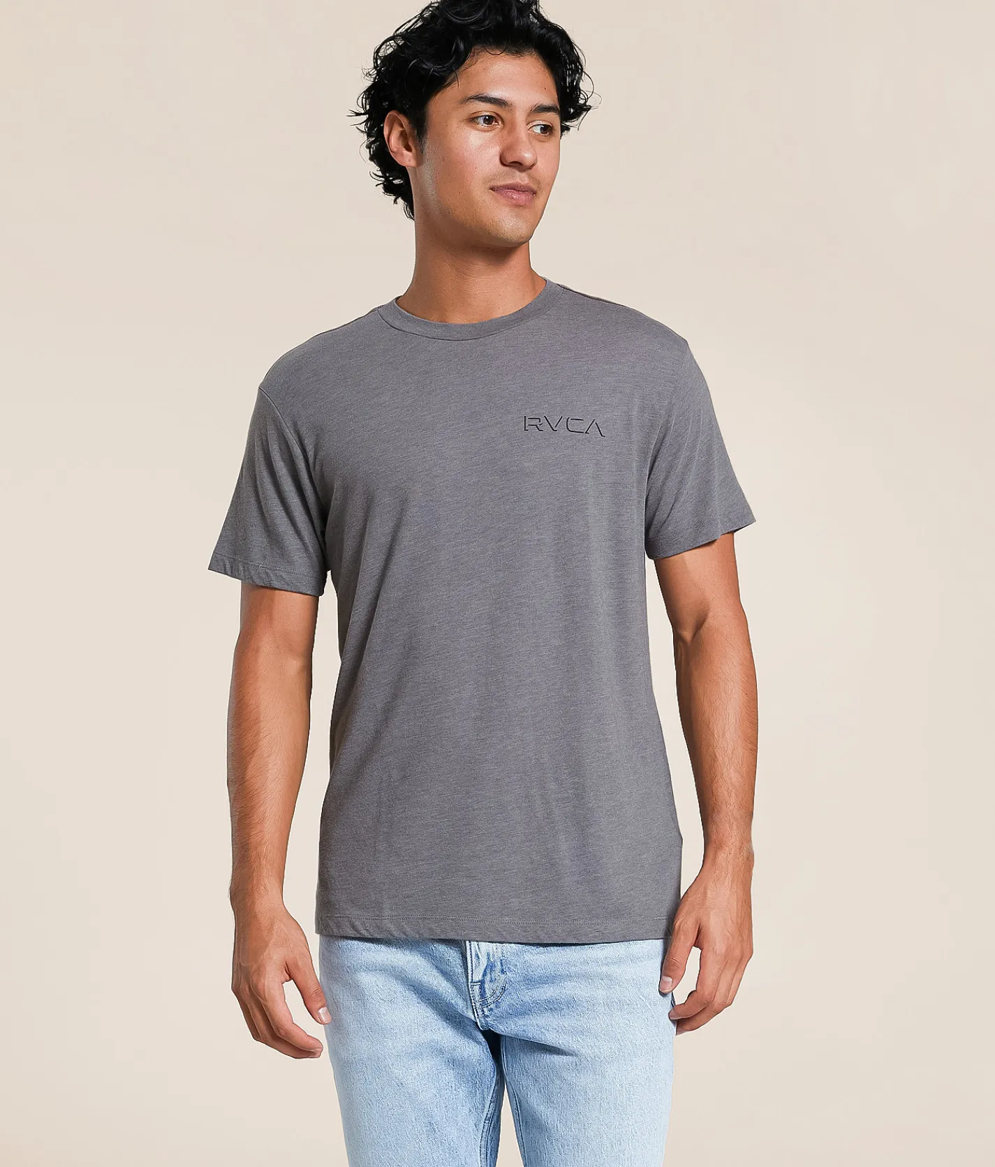Tops|Graphic T-Shirts | RVCA Bevelled T-Shirt Smoke