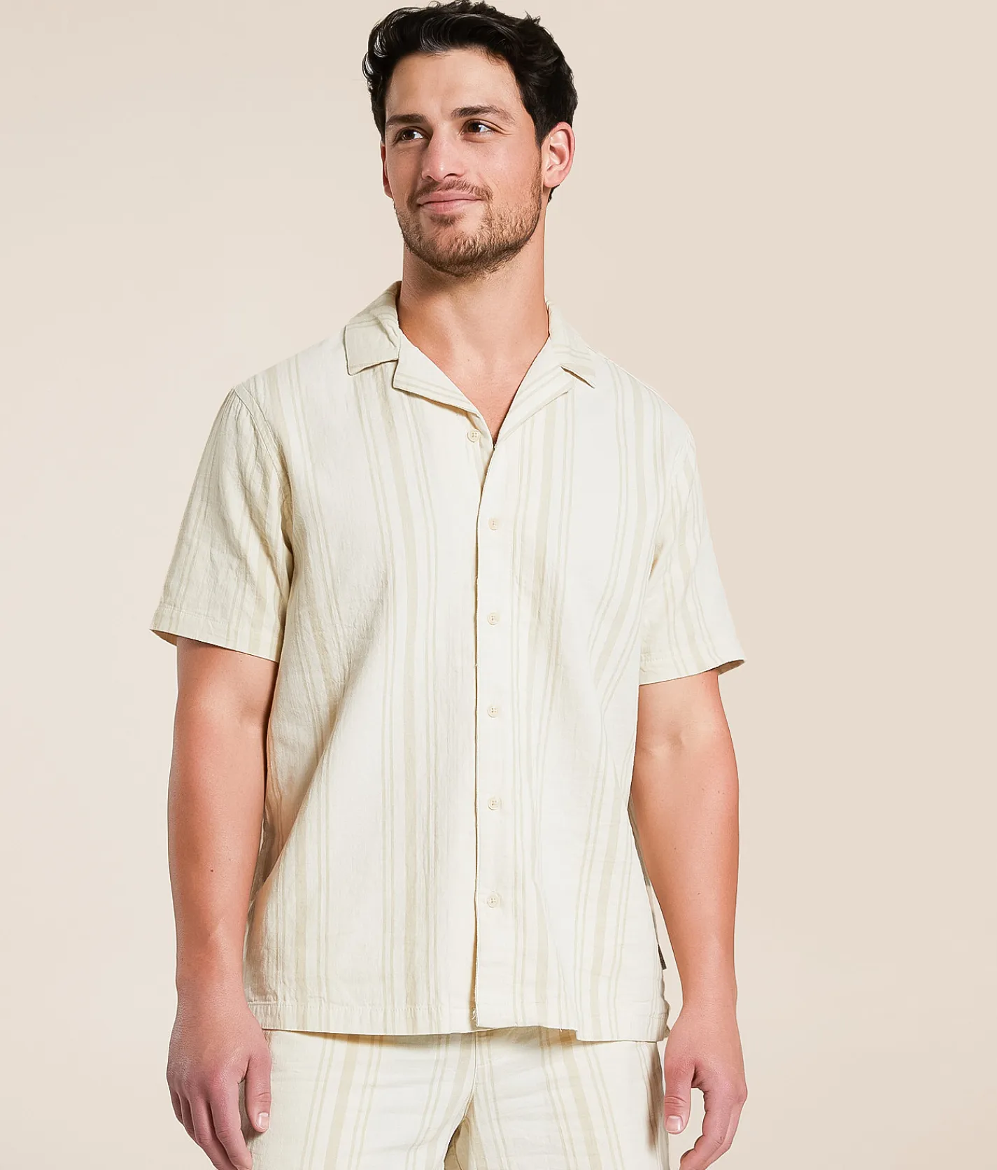 BLEND Bhandera Striped Shirt Antique Bronze Hot