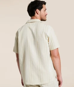 BLEND Bhandera Striped Shirt Antique Bronze Hot