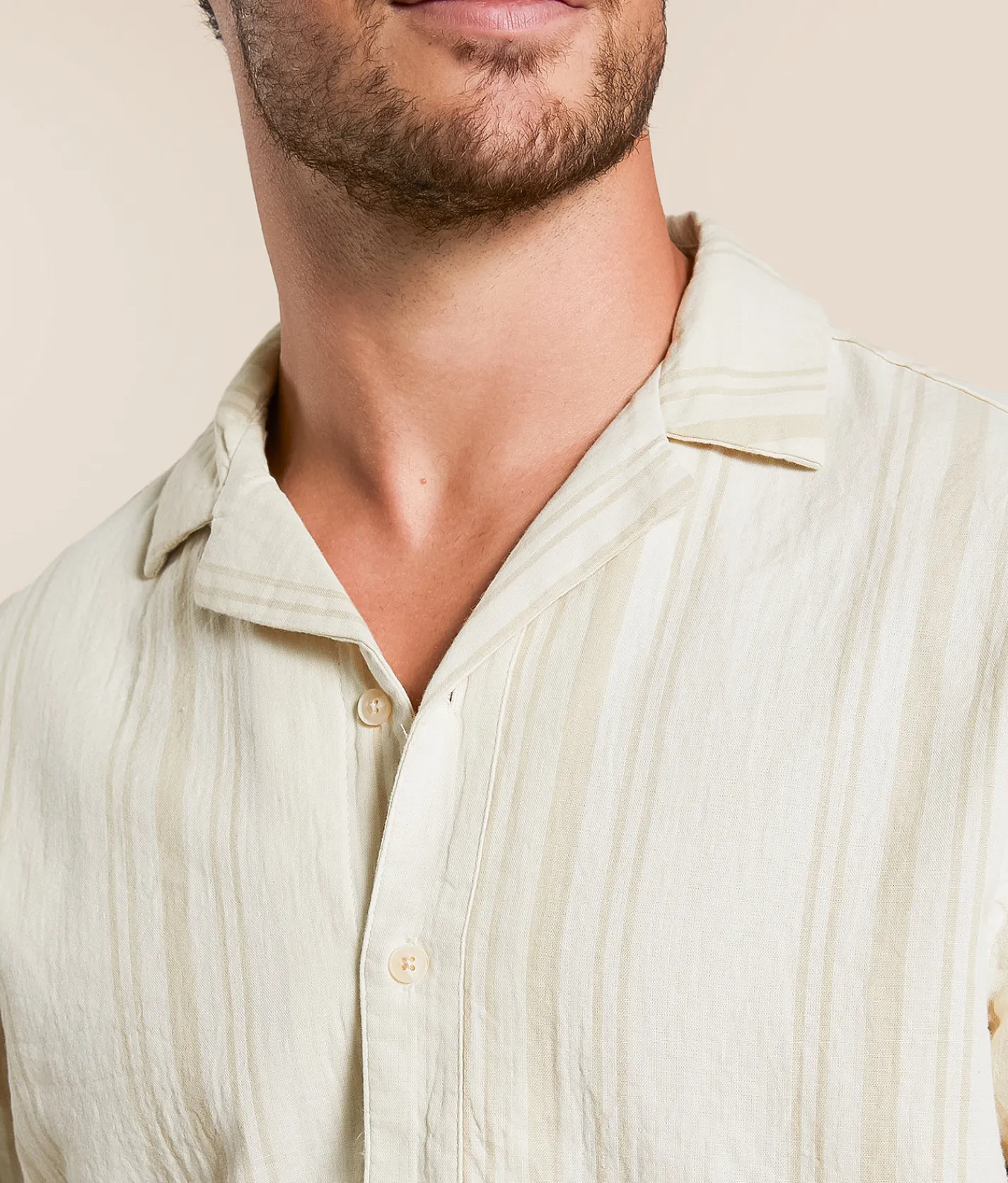 BLEND Bhandera Striped Shirt Antique Bronze Hot