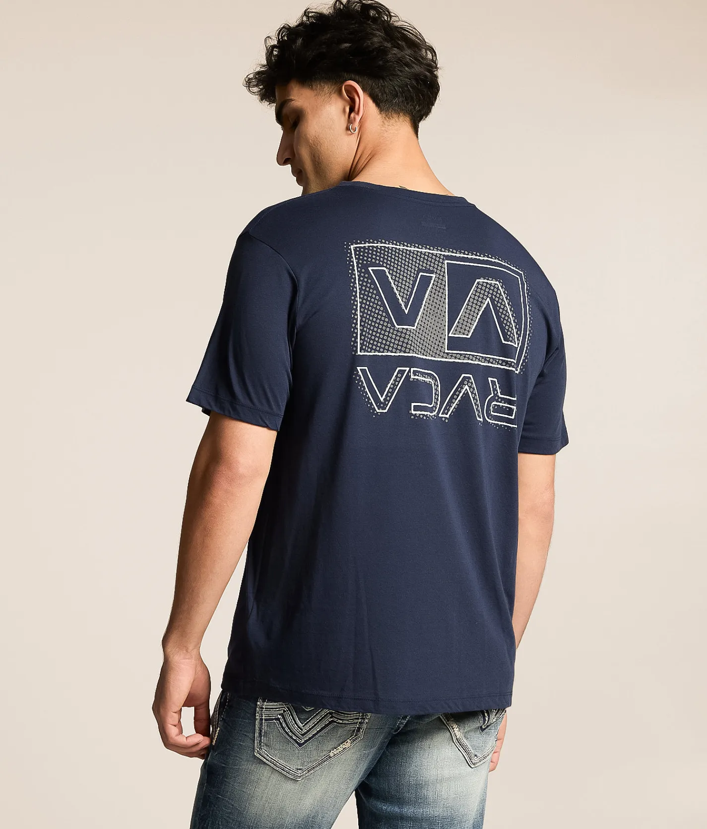 RVCA Big Box Pellet Sport T-Shirt Marine Navy Best