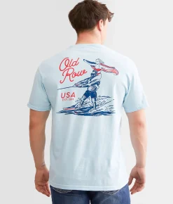 Graphic T-Shirts | Old Row Big Foot Water Ski T-Shirt Chambray