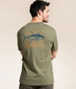 Graphic T-Shirts | Salty Crew Big Game Classic T-Shirt Dusty Olive