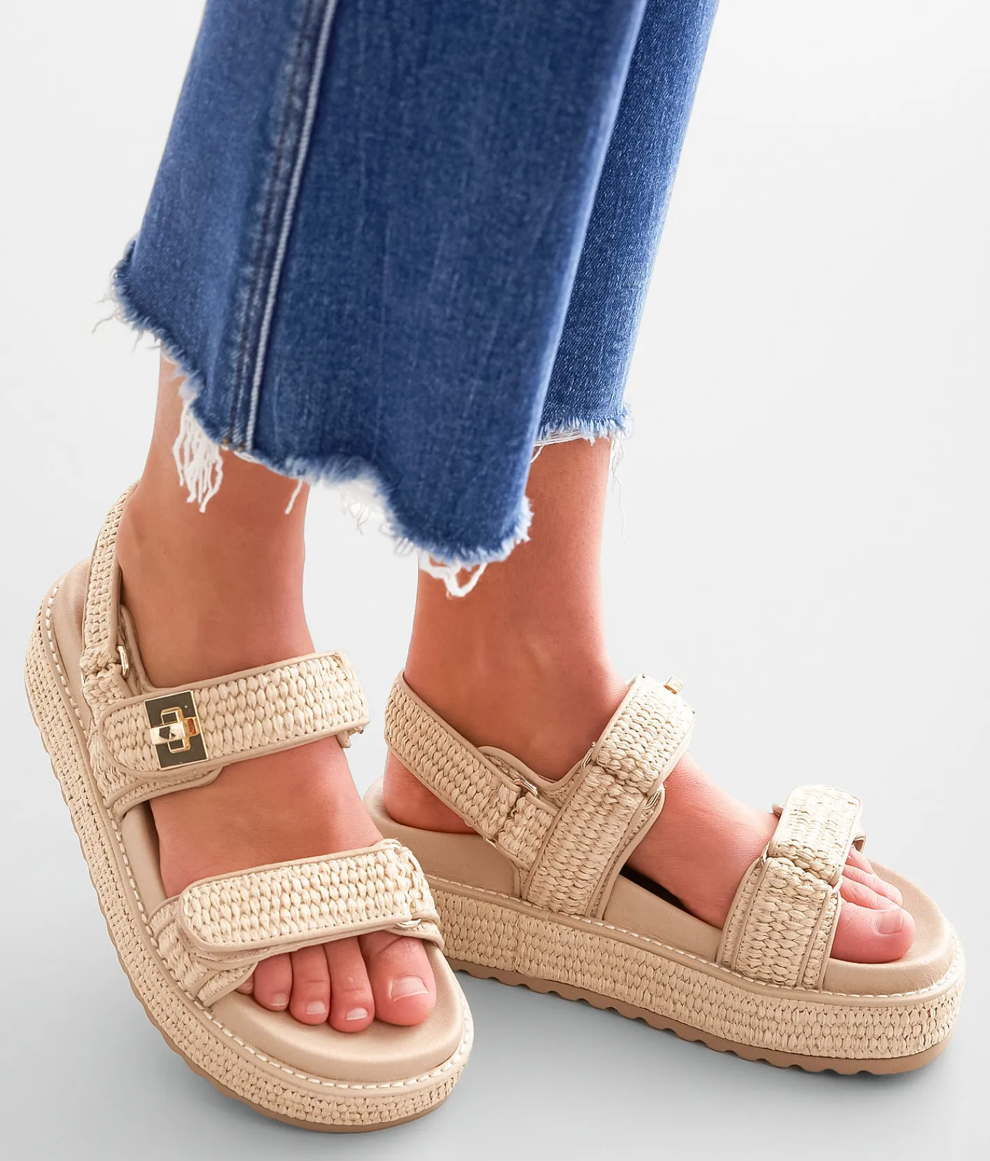 Shoes | Steve Madden Bigmona Flatform Sandal Natural Raffia