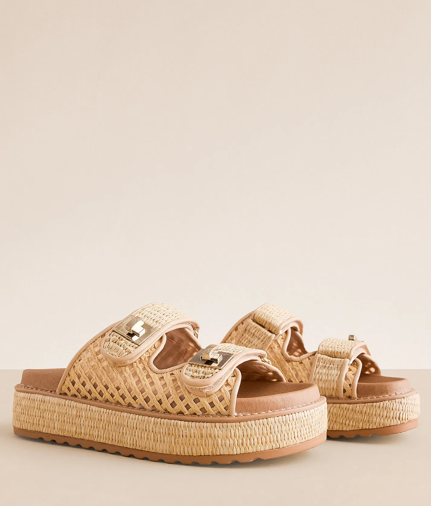 Shoes | Steve Madden Bigshmona Raffia Sandal Natural Raffia