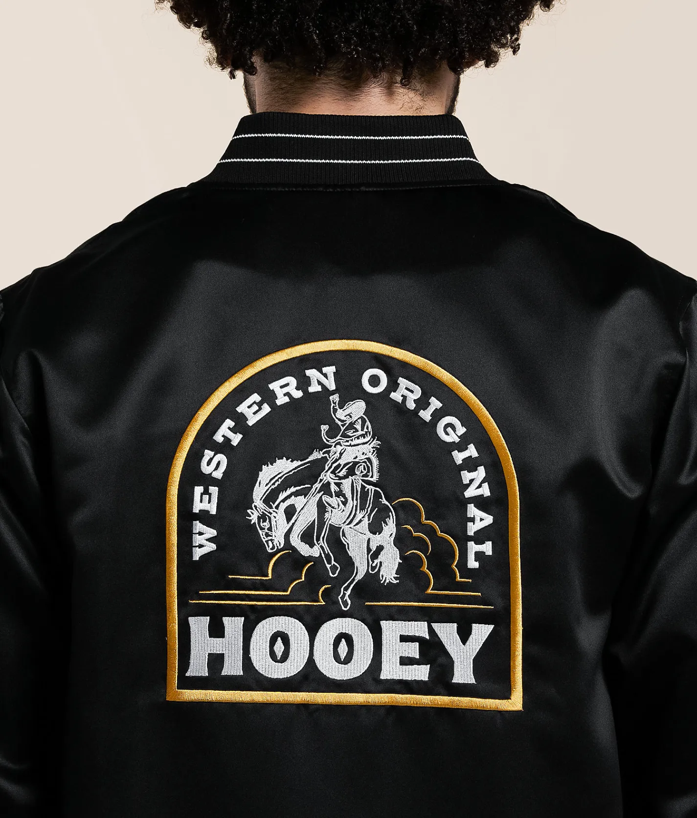 Coats & Jackets | Hooey Big Sky Satin Bomber Jacket Black