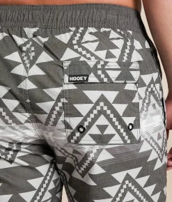 Bottoms|Swimwear | Hooey Bigwake Stretch Swim Trunks Grey Aztec