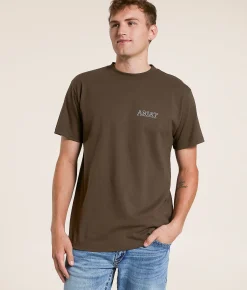 Tops|Graphic T-Shirts | Ariat Billboard Cowboys T-Shirt Turkish Coffee