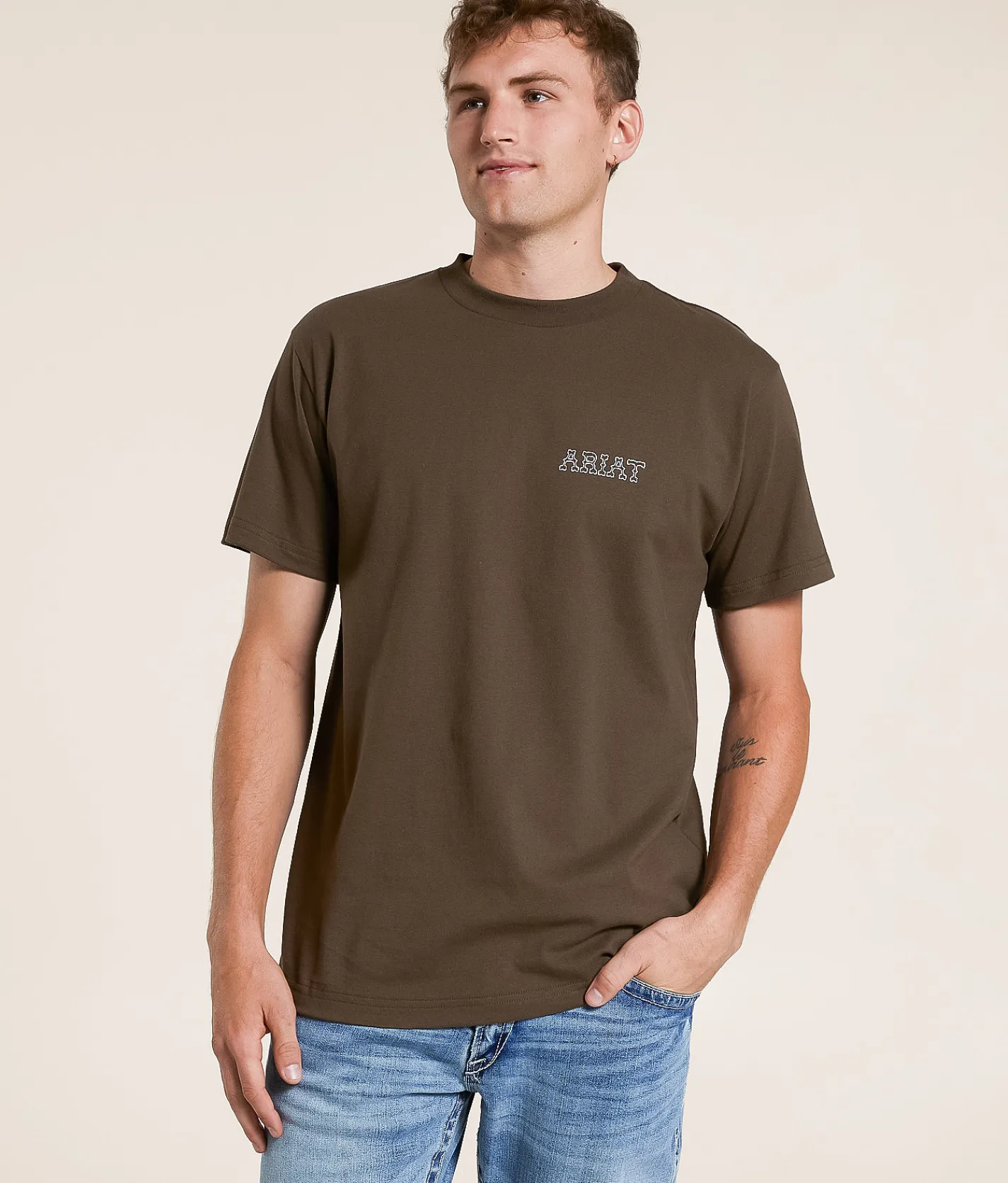 Tops|Graphic T-Shirts | Ariat Billboard Cowboys T-Shirt Turkish Coffee