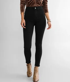 BKE Billie Ankle Skinny Stretch Cuffed Jean Black Best