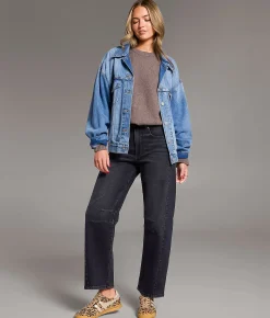 BKE Billie Barrel Stretch Jean Washed Black
