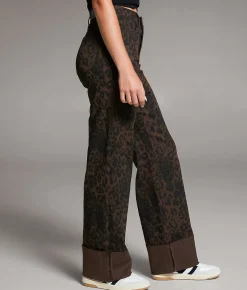 BKE Billie Wide Leg Stretch Jean Cheetah Outlet