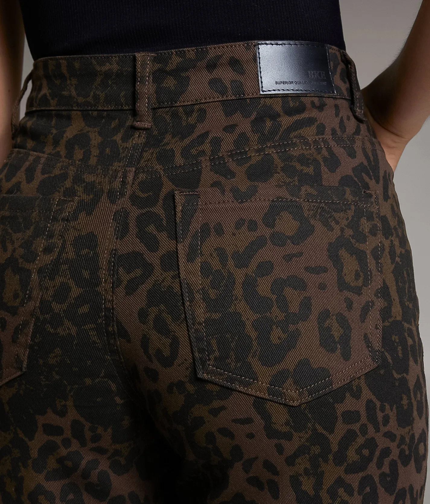 BKE Billie Wide Leg Stretch Jean Cheetah Outlet
