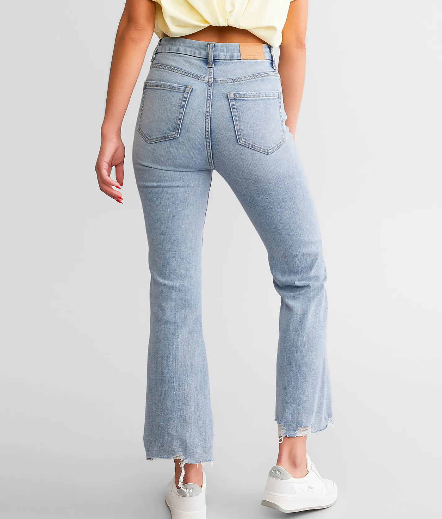 BKE Billie Cropped Flare Stretch Jean Fultz New