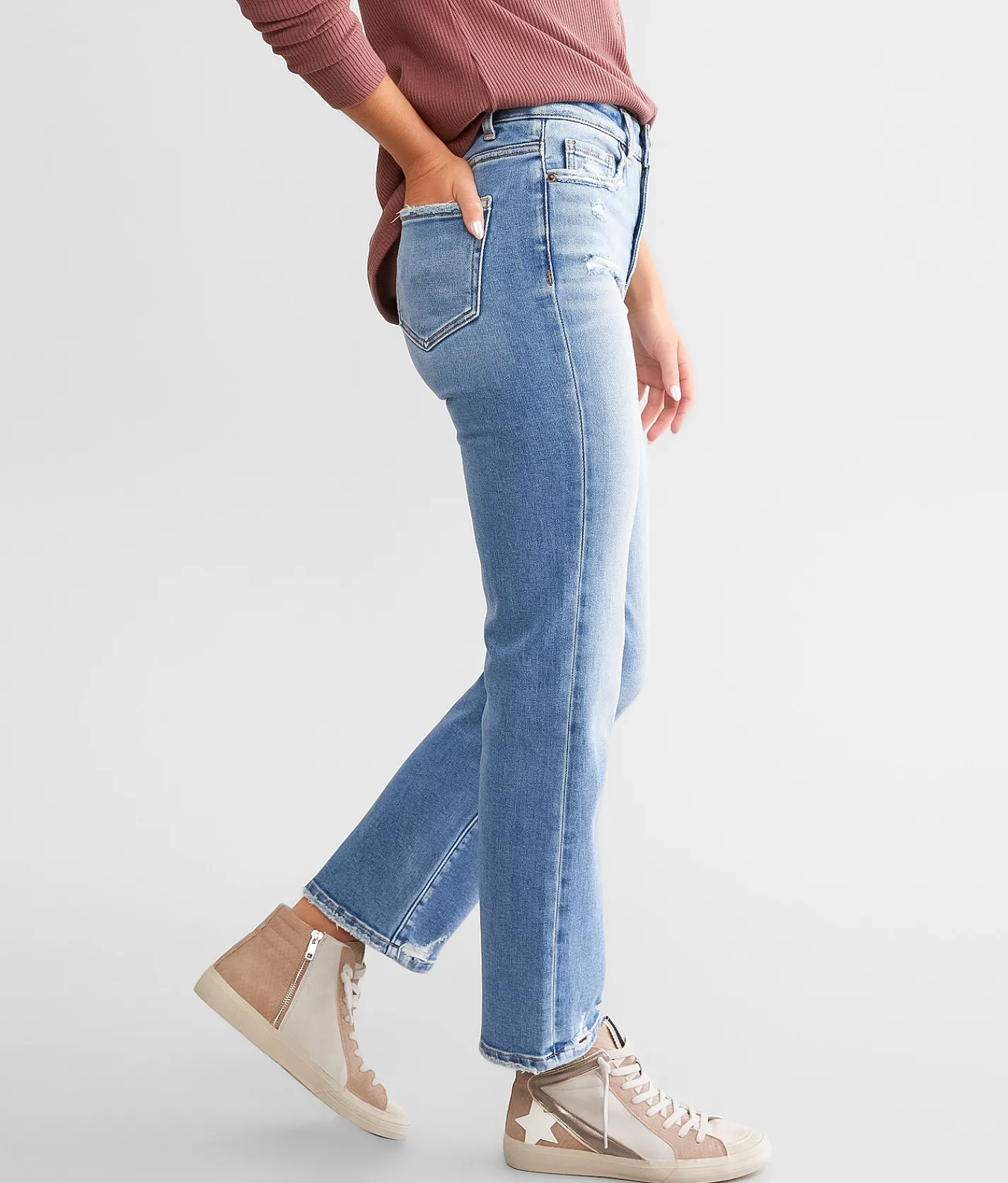 Jeans|Bottoms | BKE Billie Cropped Straight Stretch Jean Hendren