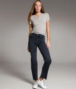 Jeans|Bke Jeans | BKE Billie Cropped Straight Stretch Jean Washed Black