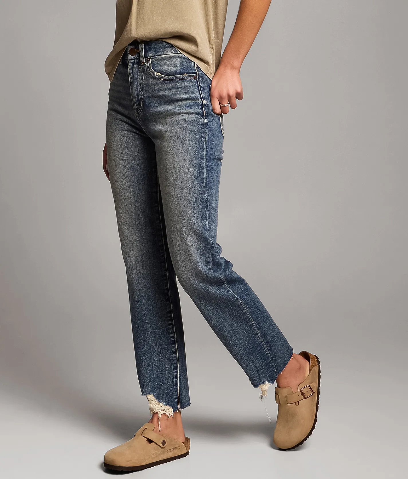 BKE Billie Cropped Straight Stretch Jean Mashburn Best