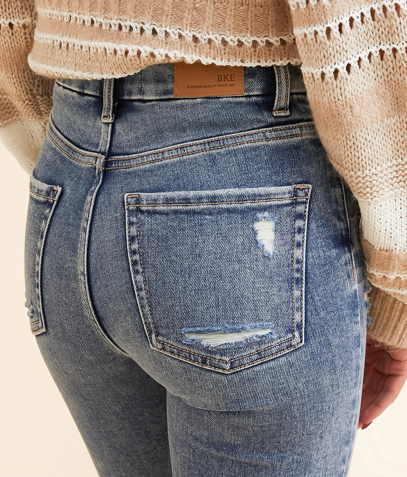 Jeans|Bottoms | BKE Billie Cropped Straight Stretch Jean Berry 2