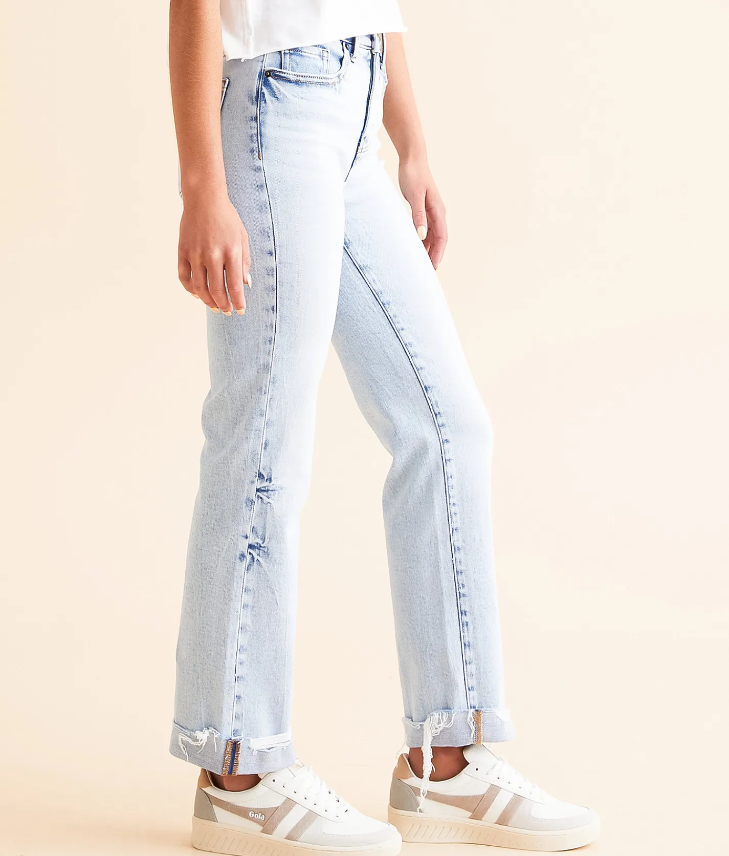 Jeans|Bottoms | BKE Billie Cropped Straight Stretch Cuffed Jean Rainer 2