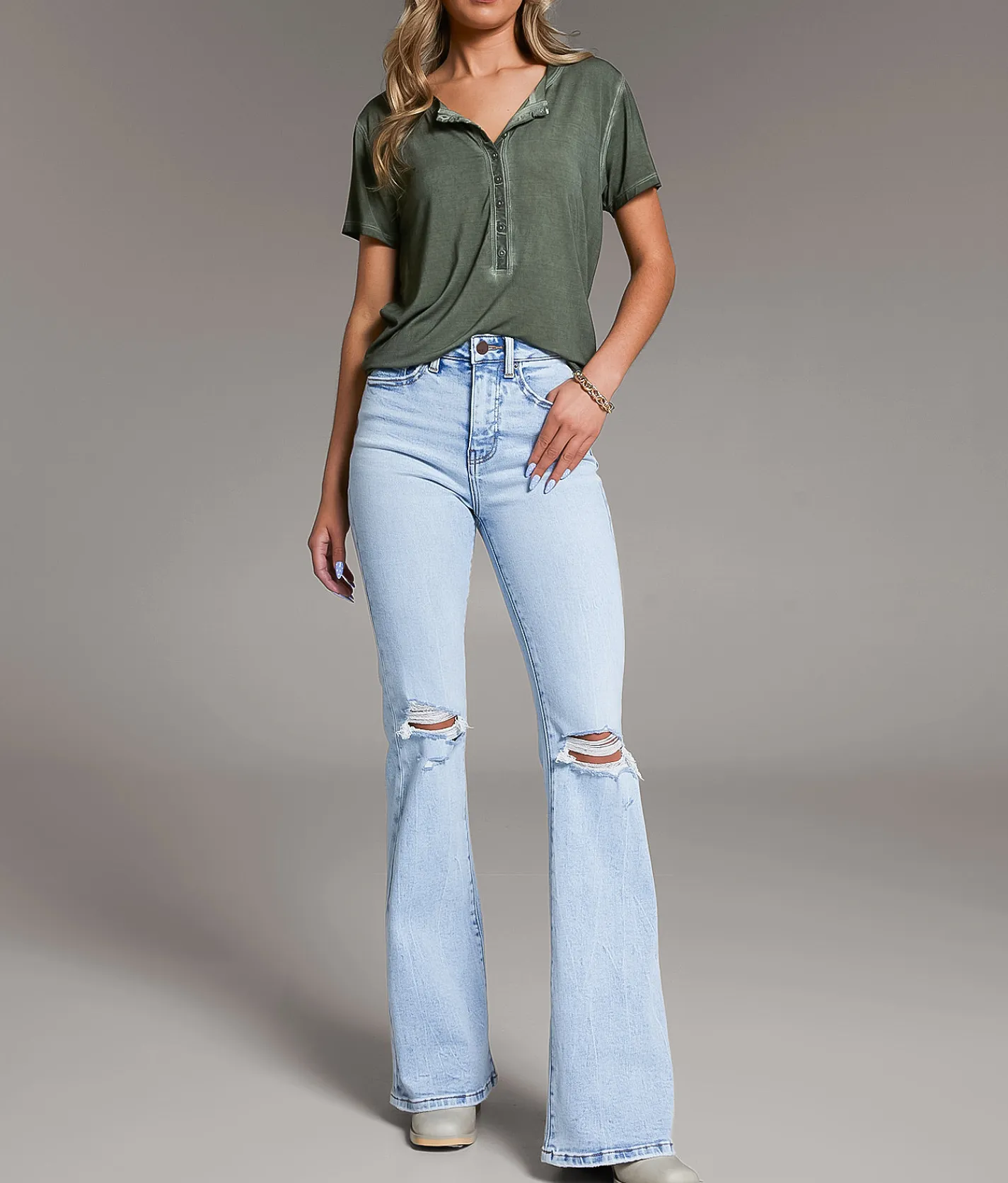 Bottoms | BKE Billie Flare Stretch Jean Rainer 9