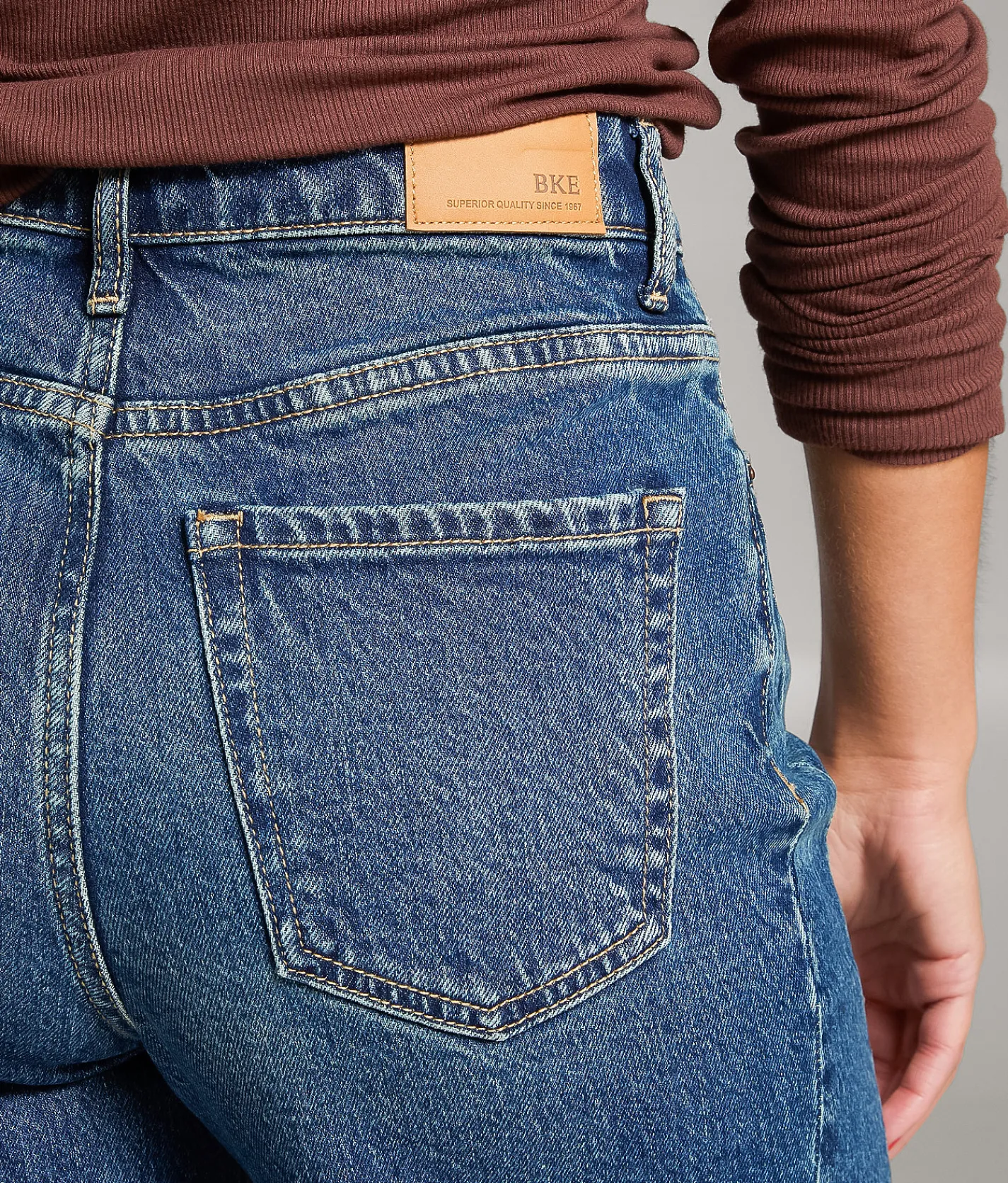 BKE Billie Horseshoe Stretch Cuffed Jean Bessler Clearance