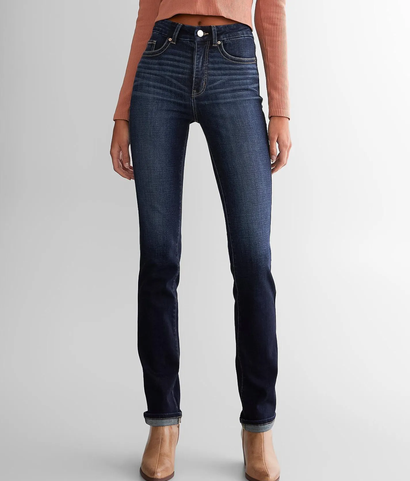 BKE Billie Straight Stretch Cuffed Jean Vinay 2 Sale