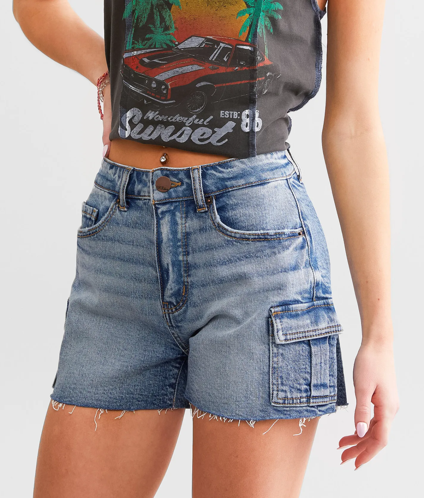 BKE Billie Stretch Cargo Short Holtz Outlet