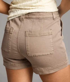 BKE Billie Stretch Short Mushroom Discount