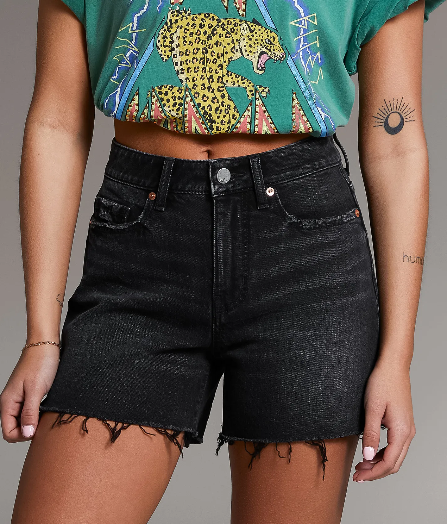 BKE Billie Stretch Short Washed Black Online