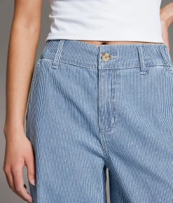 BKE Billie Striped Wide Leg Stretch Pant Railroad Best